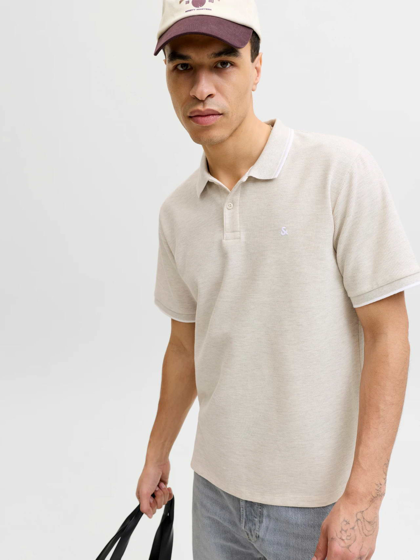 Футболки и поло JACK & JONES AUSTIN POLO модель 12268130_Antique White Play & Melan Футболки и поло JACK & JONES AUSTIN POLO модель 12268130_Antique White Play & Melan Фото