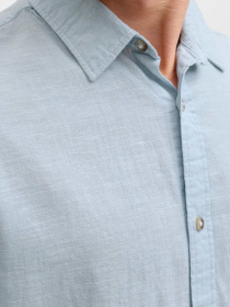 Рубашки JACK & JONES SUMMER LINEN BLEND SHIRT модель 12289174_Celestial Blue Фото