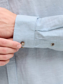 Рубашки JACK & JONES SUMMER LINEN BLEND SHIRT модель 12289174_Celestial Blue Фото