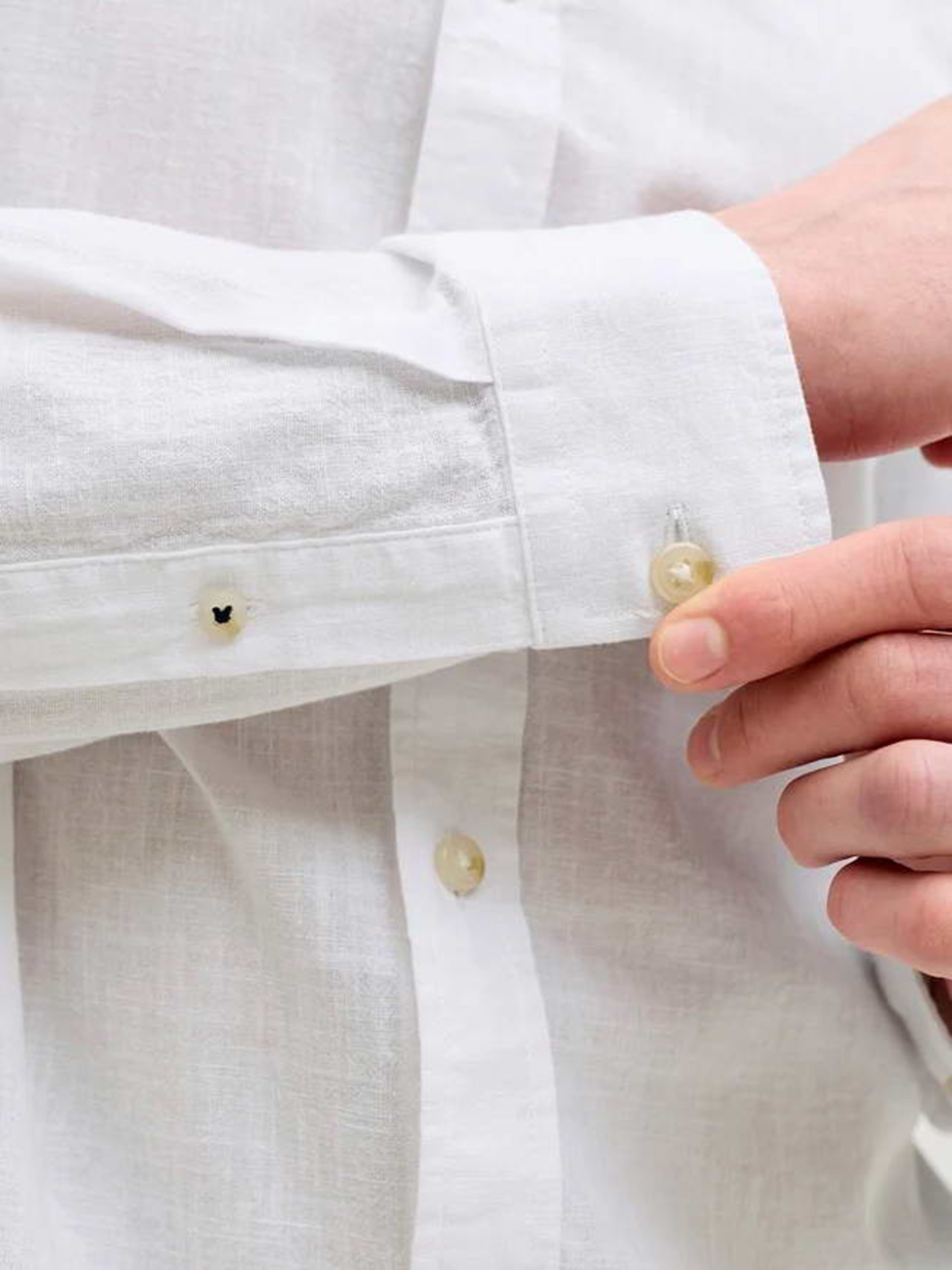 Рубашки JACK & JONES SUMMER LINEN BLEND SHIRT модель 12289174_White Рубашки JACK & JONES SUMMER LINEN BLEND SHIRT модель 12289174_White Фото