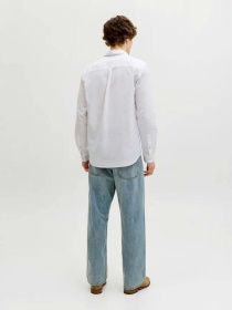 Рубашки JACK & JONES SUMMER LINEN BLEND SHIRT модель 12289174_White Фото