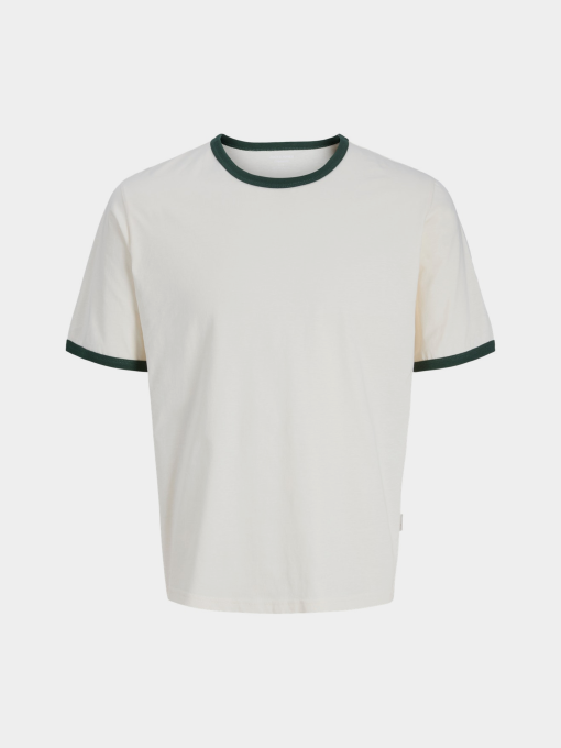 Футболки и поло JACK & JONES NANTUCKET BLANK RINGER TEE модель 12291668_Antique White W. Sycamore Фото