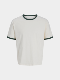 Футболки и поло JACK & JONES NANTUCKET BLANK RINGER TEE модель 12291668_Antique White W. Sycamore Фото