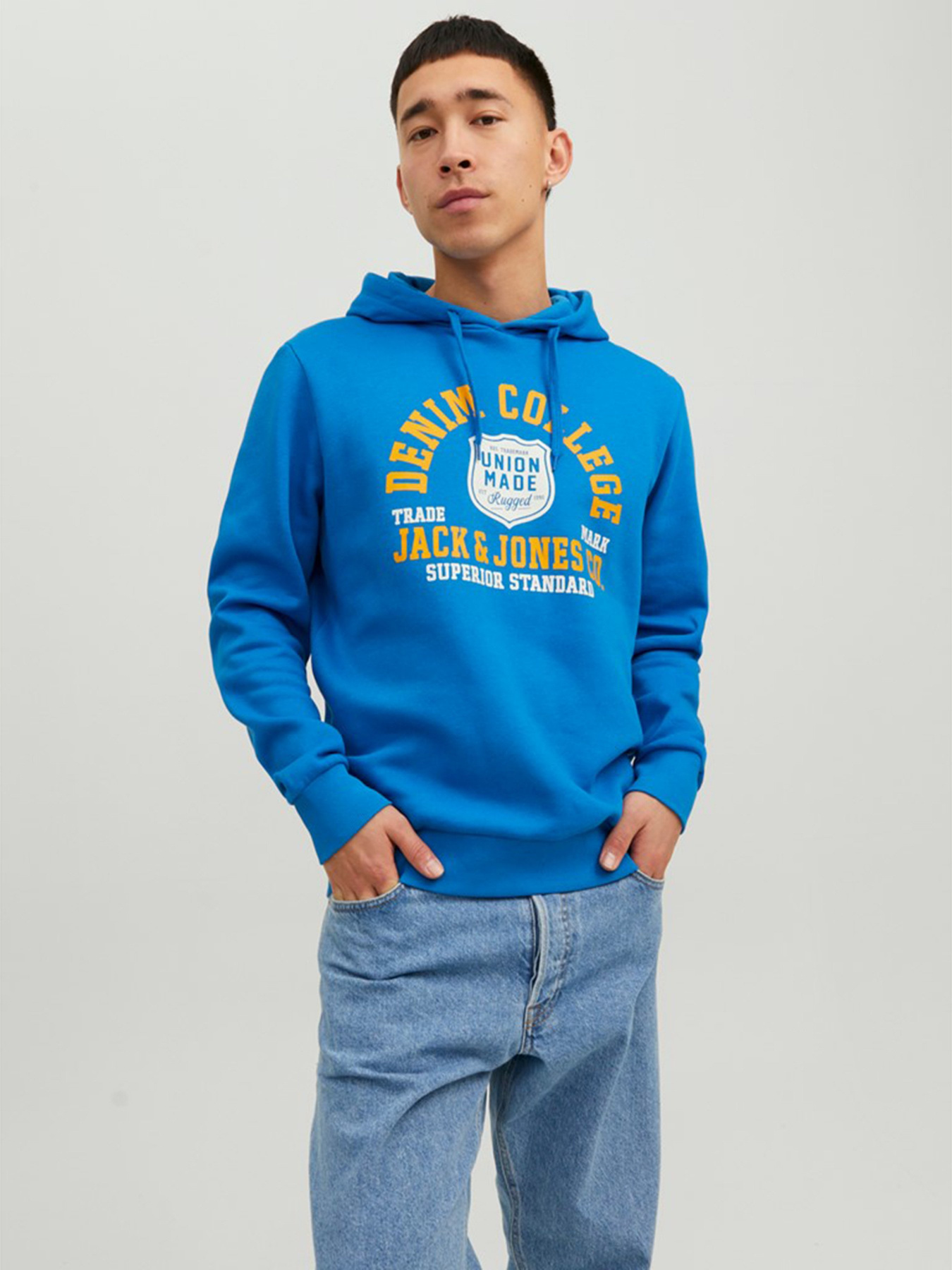 Худи и свитшоты JACK & JONES модель 12210824_French Blue Худи и свитшоты JACK & JONES модель 12210824_French Blue Фото