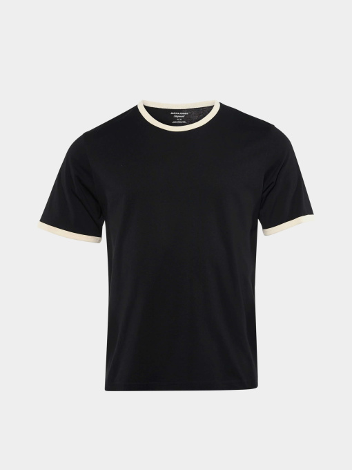 Футболки и поло JACK & JONES NANTUCKET BLANK RINGER TEE модель 12291668_Black Фото
