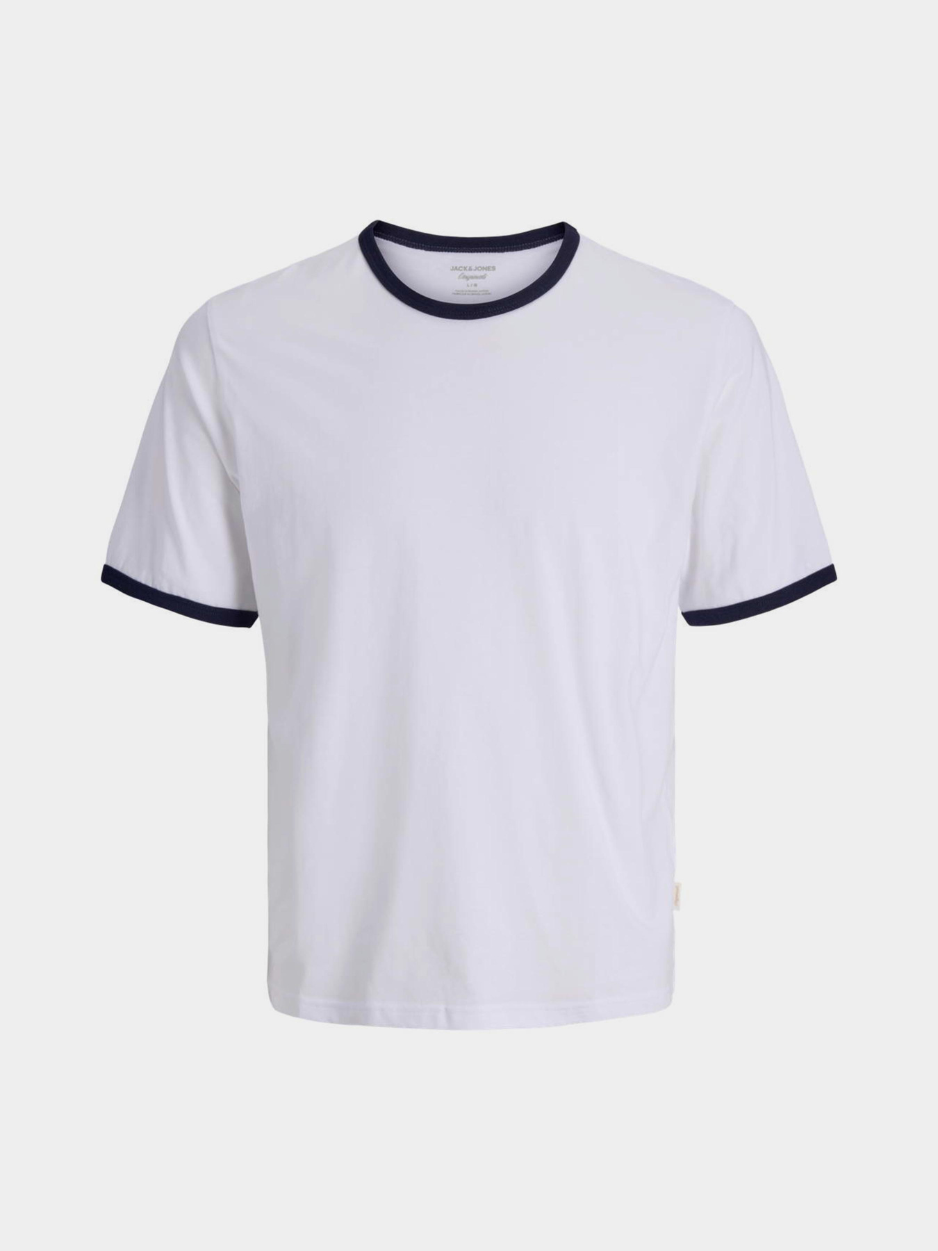 Футболки и поло JACK & JONES NANTUCKET BLANK RINGER TEE модель 12291668_Bright White Фото