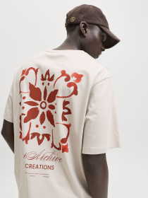 Футболки і поло JACK & JONES ART PRINT TEE модель 12288095_Moonbeam Фото