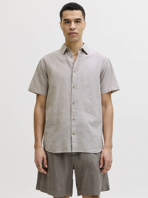 Сорочки JACK & JONES SUMMER LINEN BLEND SHIRT модель 12289160_String Фото