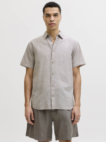 Сорочки JACK & JONES SUMMER LINEN BLEND SHIRT модель 12289160_String Фото