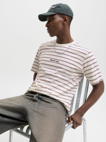 Футболки і поло JACK & JONES NORREBRO STRIPE TEE модель 12291021_Cabernet Фото