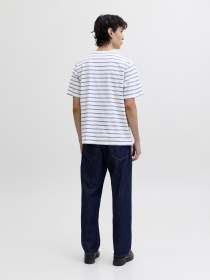 Футболки и поло JACK & JONES NORREBRO STRIPE TEE модель 12291021_Cloud Dancer Фото