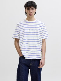 Футболки і поло JACK & JONES NORREBRO STRIPE TEE модель 12291021_Cloud Dancer Фото