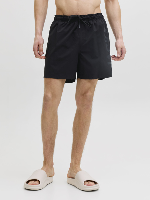 Одежда для пляжа JACK & JONES MAUI WAVE LOGO SWIM SHORTS модель 12291391_Black Фото