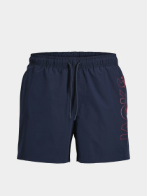 Одежда для пляжа JACK & JONES MAUI WAVE LOGO SWIM SHORTS модель 12291391_Navy Blazer Фото