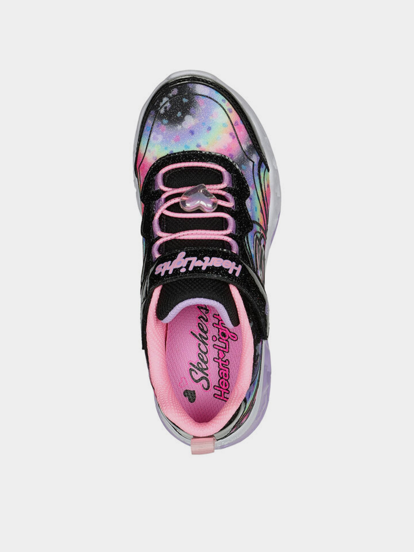 Кросівки Skechers Flutter Heart Lights - Groovy Swirl модель 303253L BKPK Кросівки Skechers Flutter Heart Lights - Groovy Swirl модель 303253L BKPK Фото