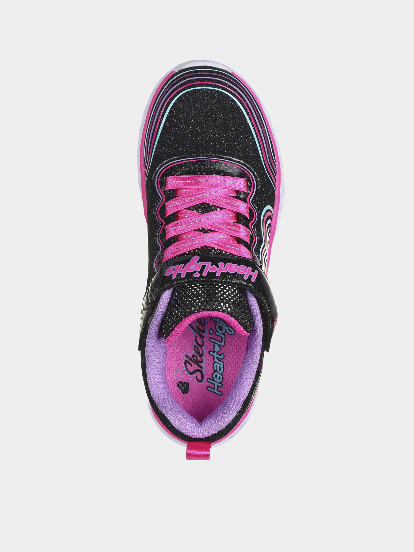 Кросівки Skechers Heart Lights - Retro Hearts модель 302689L BKMT Кросівки Skechers Heart Lights - Retro Hearts модель 302689L BKMT Фото