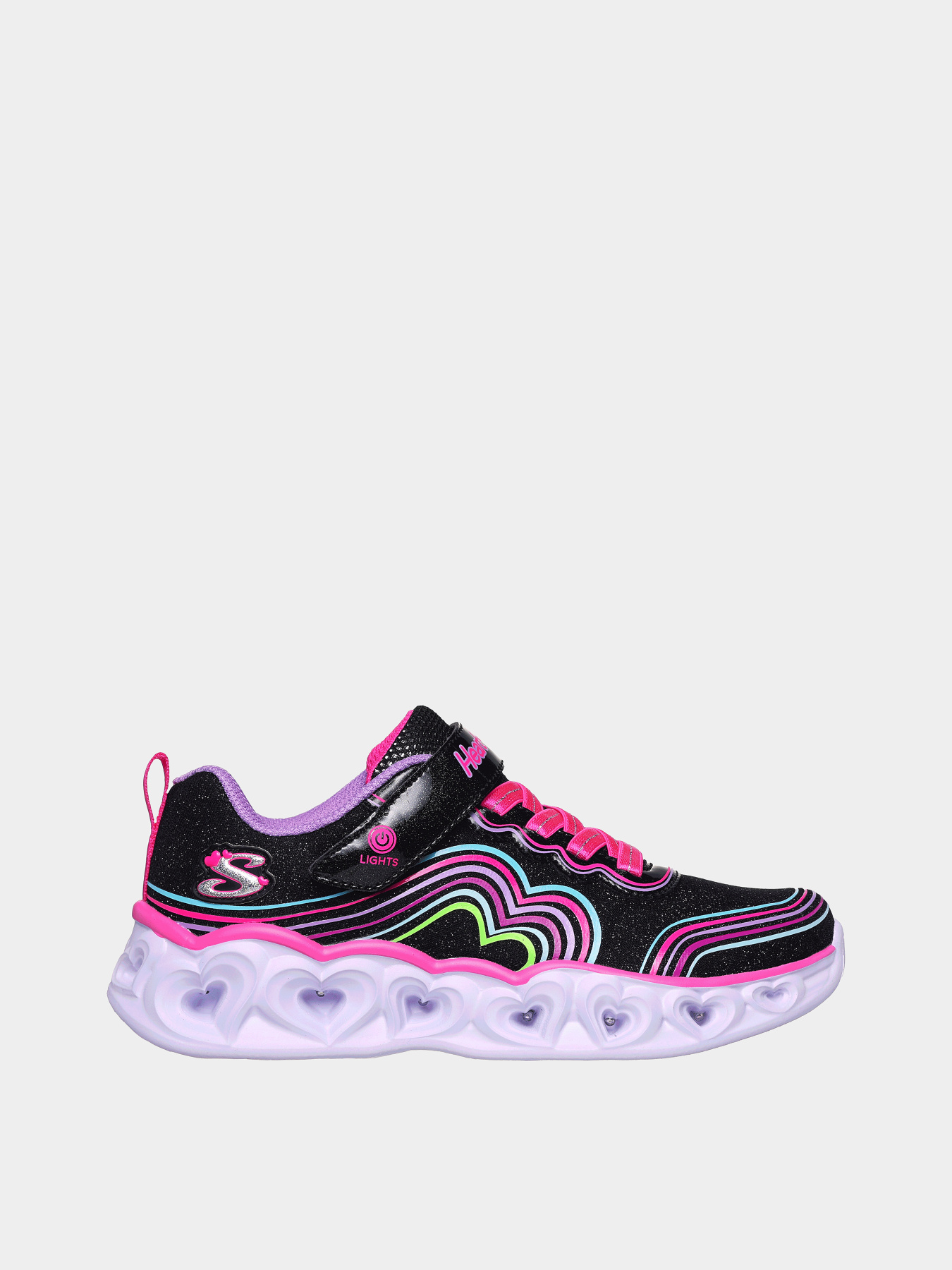 Кросівки Skechers Heart Lights - Retro Hearts модель 302689L BKMT Кросівки Skechers Heart Lights - Retro Hearts модель 302689L BKMT Фото