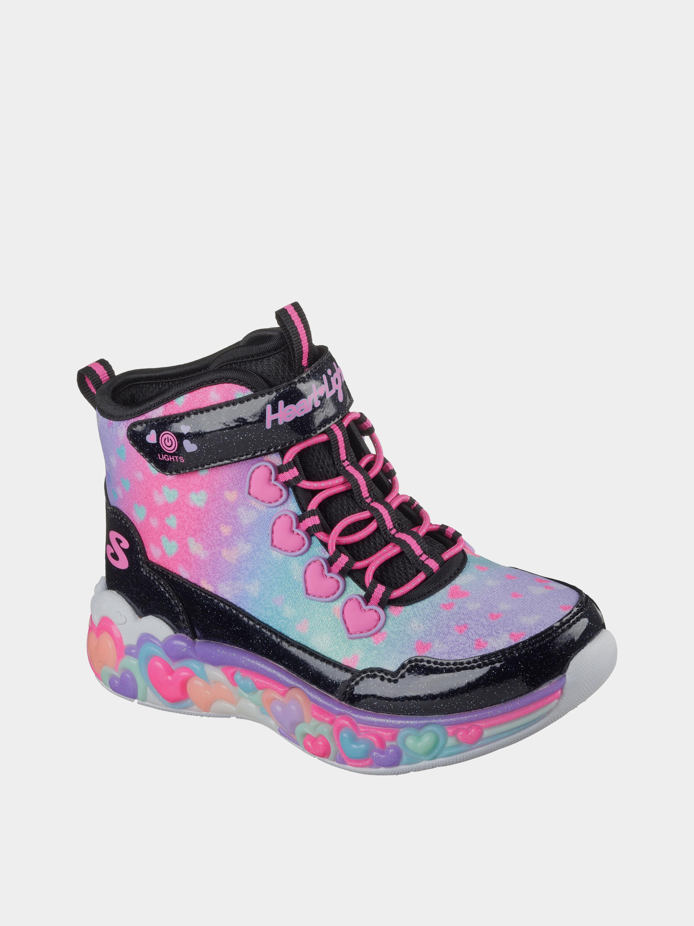 Ботинки и сапоги Skechers ETERNAL HEART LIGHTS модель 303262L BKMT Ботинки и сапоги Skechers ETERNAL HEART LIGHTS модель 303262L BKMT Фото