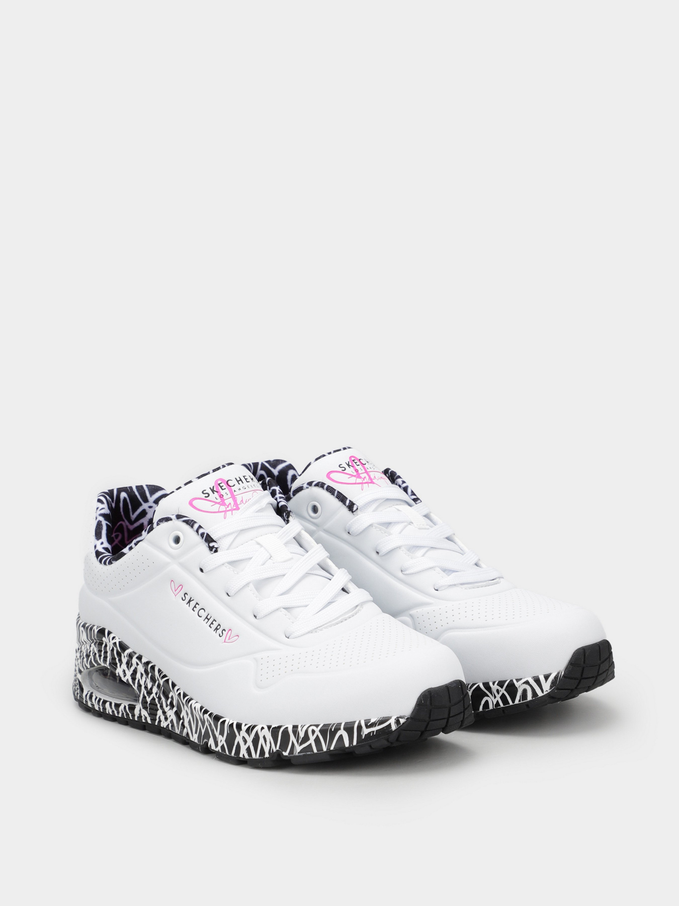 Кроссовки Skechers x JGoldcrown: Uno – Loving Love модель 155506 WBK Кроссовки Skechers x JGoldcrown: Uno – Loving Love модель 155506 WBK Фото