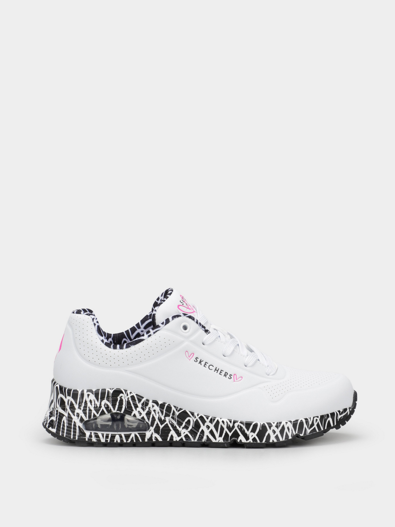 Кроссовки Skechers x JGoldcrown: Uno – Loving Love модель 155506 WBK Кроссовки Skechers x JGoldcrown: Uno – Loving Love модель 155506 WBK Фото