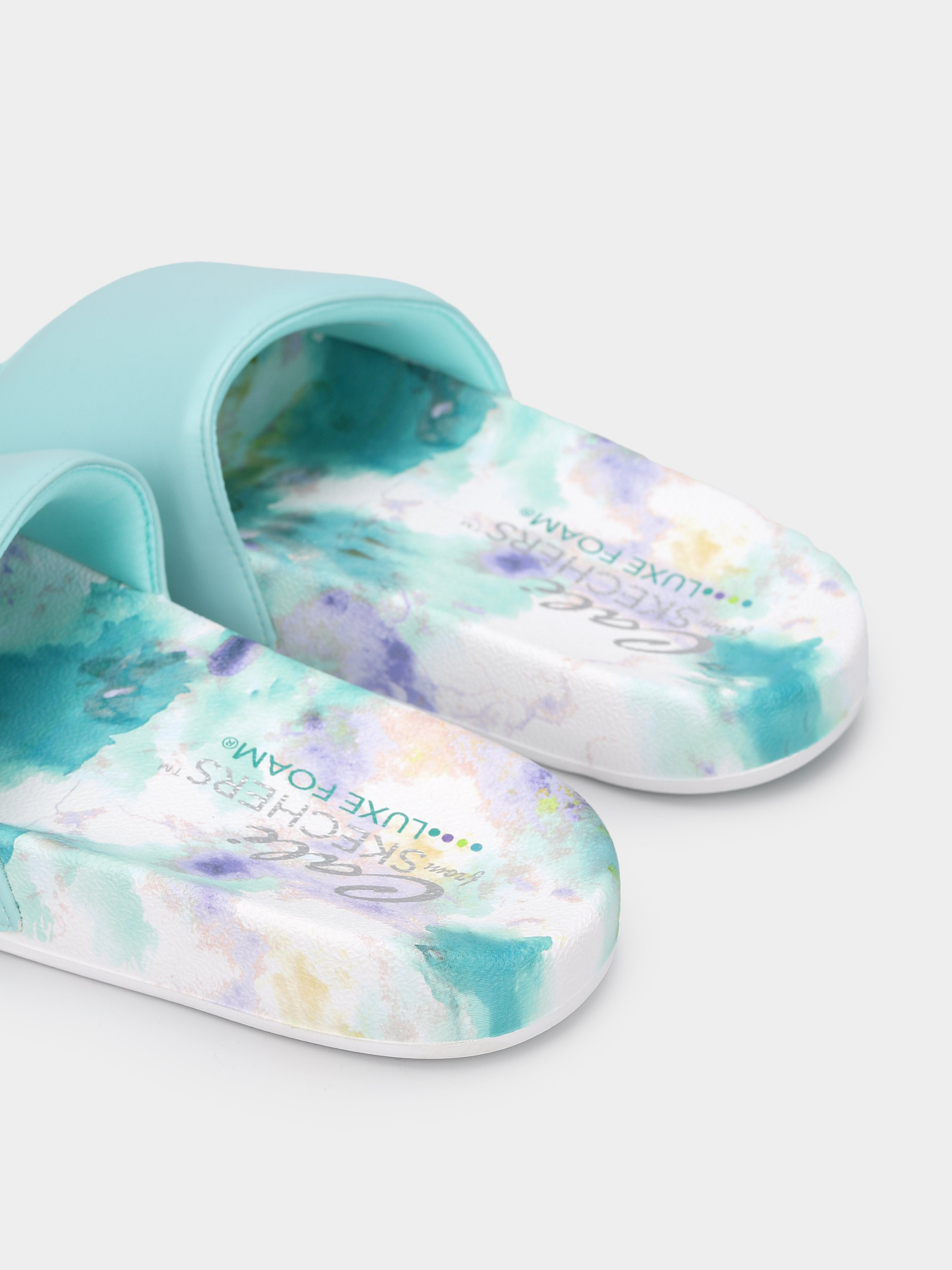 Шлёпанцы Skechers Pop Ups - True Color модель 119344 AQUA Фото
