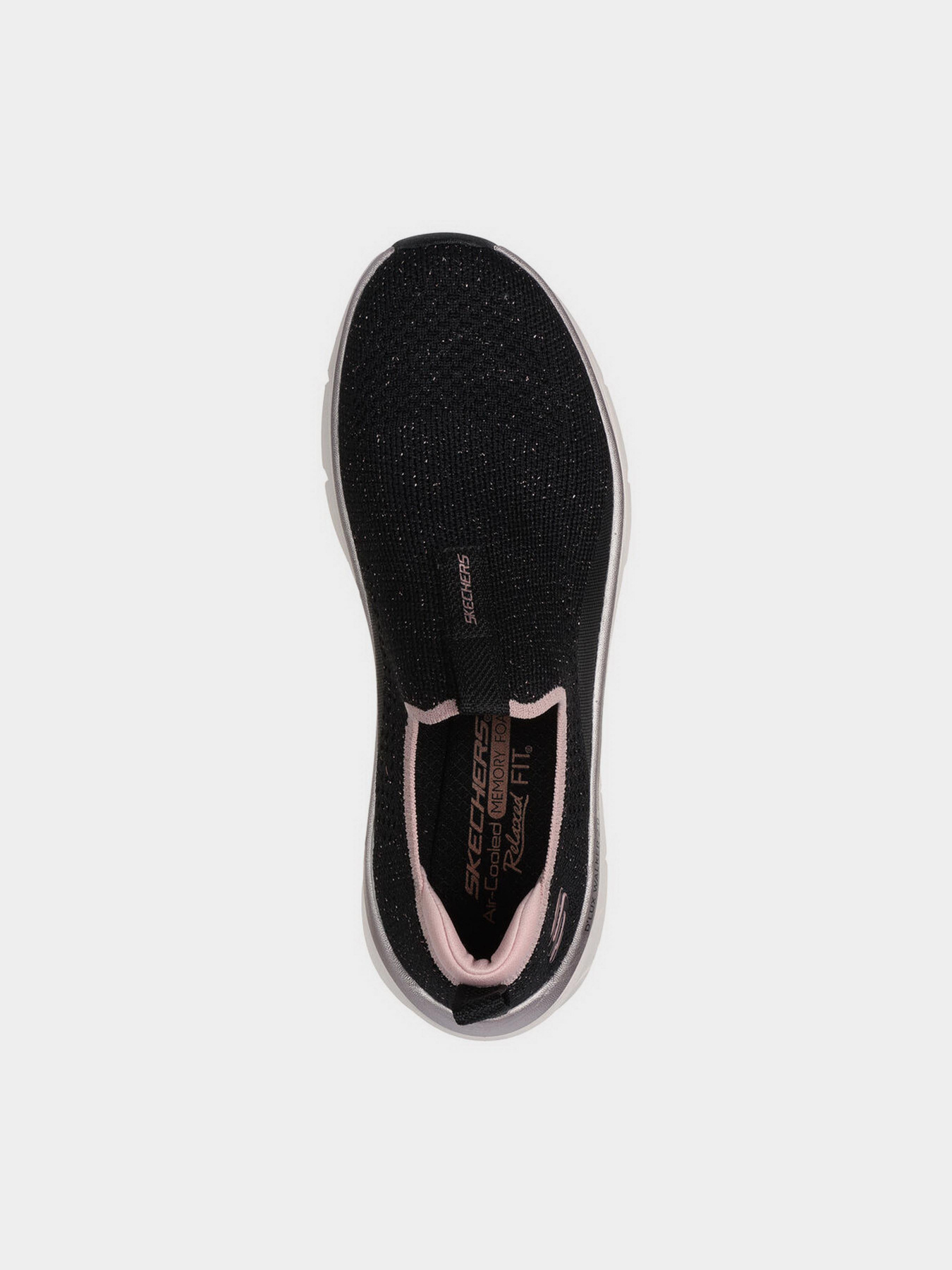 Слипоны и мокасины Skechers Relaxed Fit: D'Lux Walker 2.0 - Sparkle Forever модель 150098 BKRG Фото