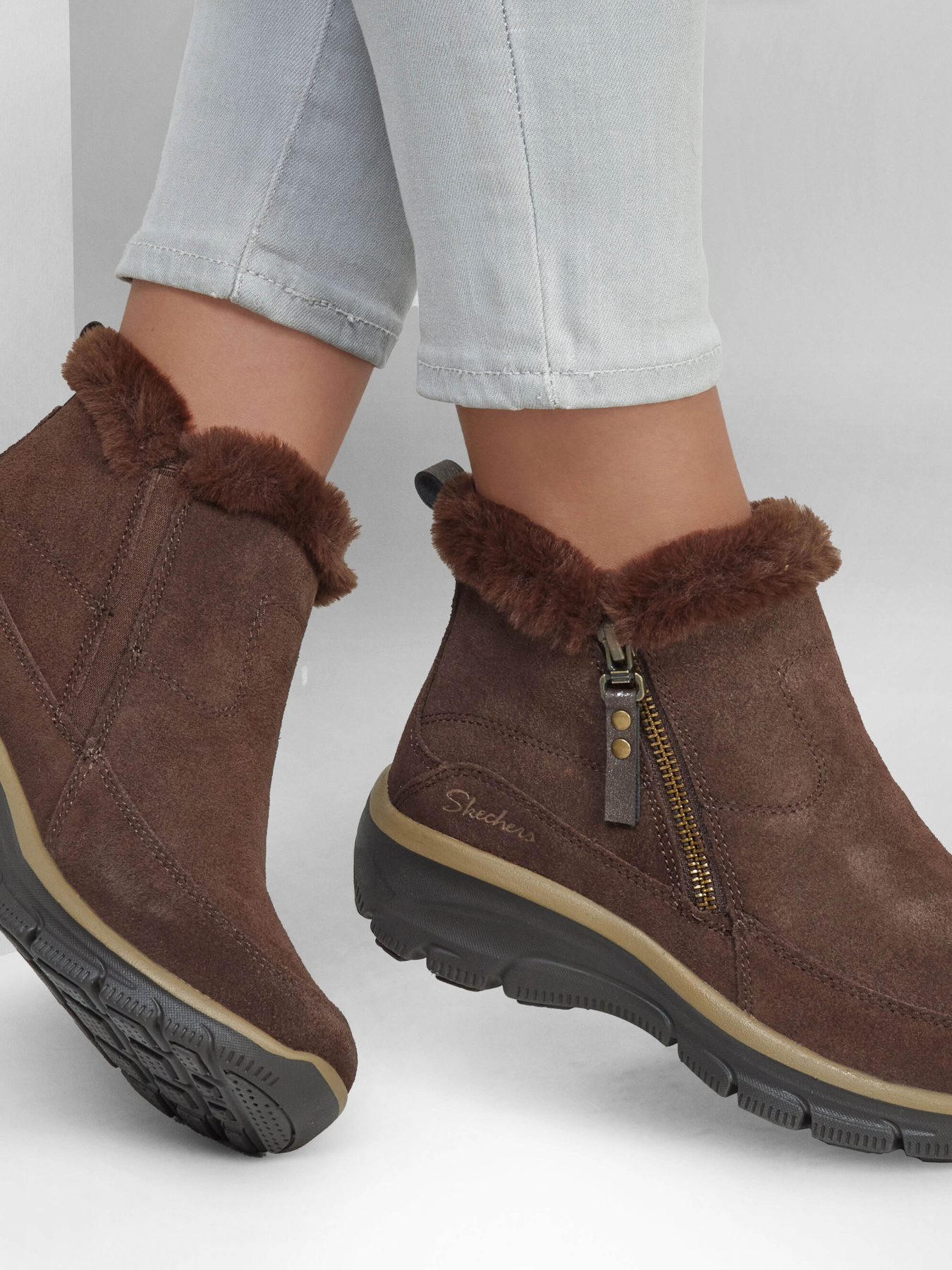 Ботинки и сапоги Skechers Relaxed Fit: Easy Going - Cool Zip! модель 167862 CHOC Фото