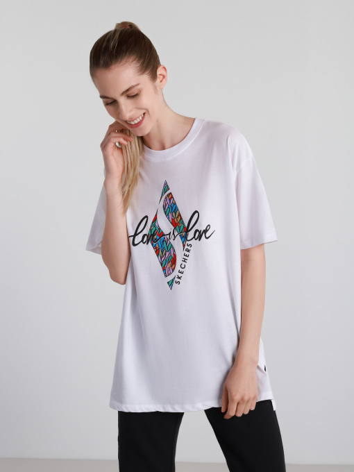 Футболки и поло Skechers Skechers x JGoldcrown: Love is Love модель JWTS5 WHT Фото