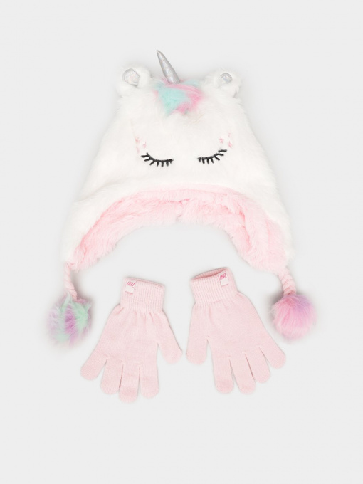 Шапки и кепки Skechers Plush Unicorn Hat Set модель SGC6019OFWT Фото