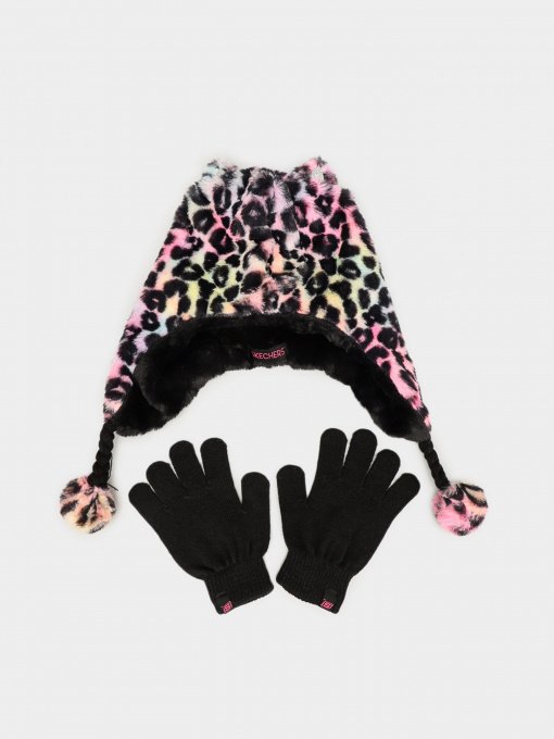 Шапки и кепки Skechers Plush Leopard Hat Set модель SGC6022MULT Фото