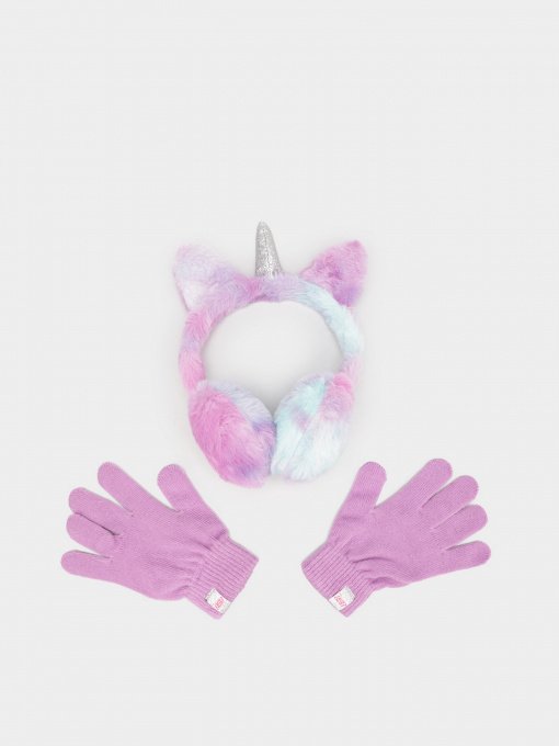 Шапки и кепки Skechers Unicorn Earmuffs and Glove Set модель SGC6003PRMT Фото