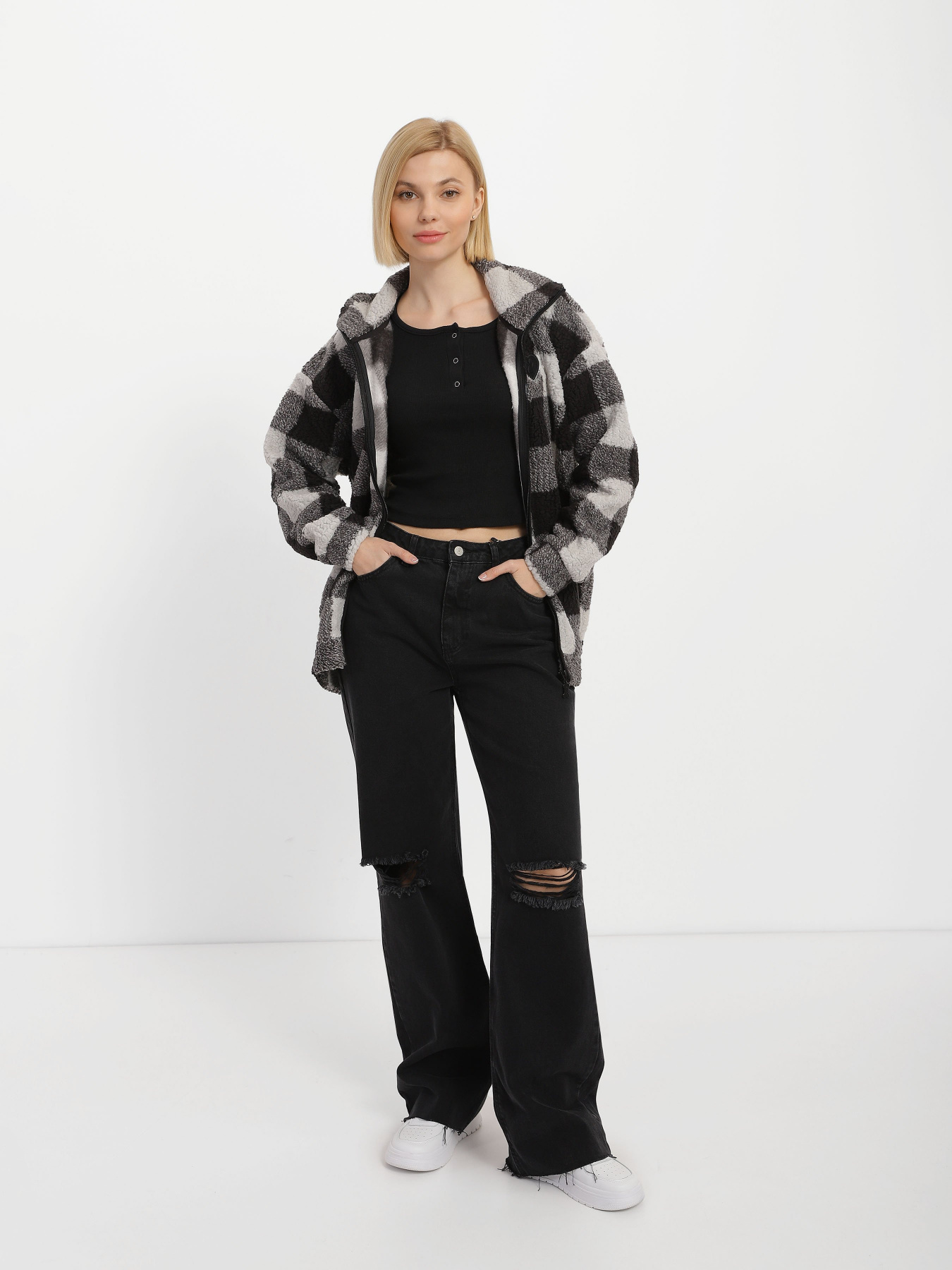 Худи и свитшоты Skechers BOBS Apparel Snuggles Buffalo Check модель BW3JA38 GYMT Худи и свитшоты Skechers BOBS Apparel Snuggles Buffalo Check модель BW3JA38 GYMT Фото