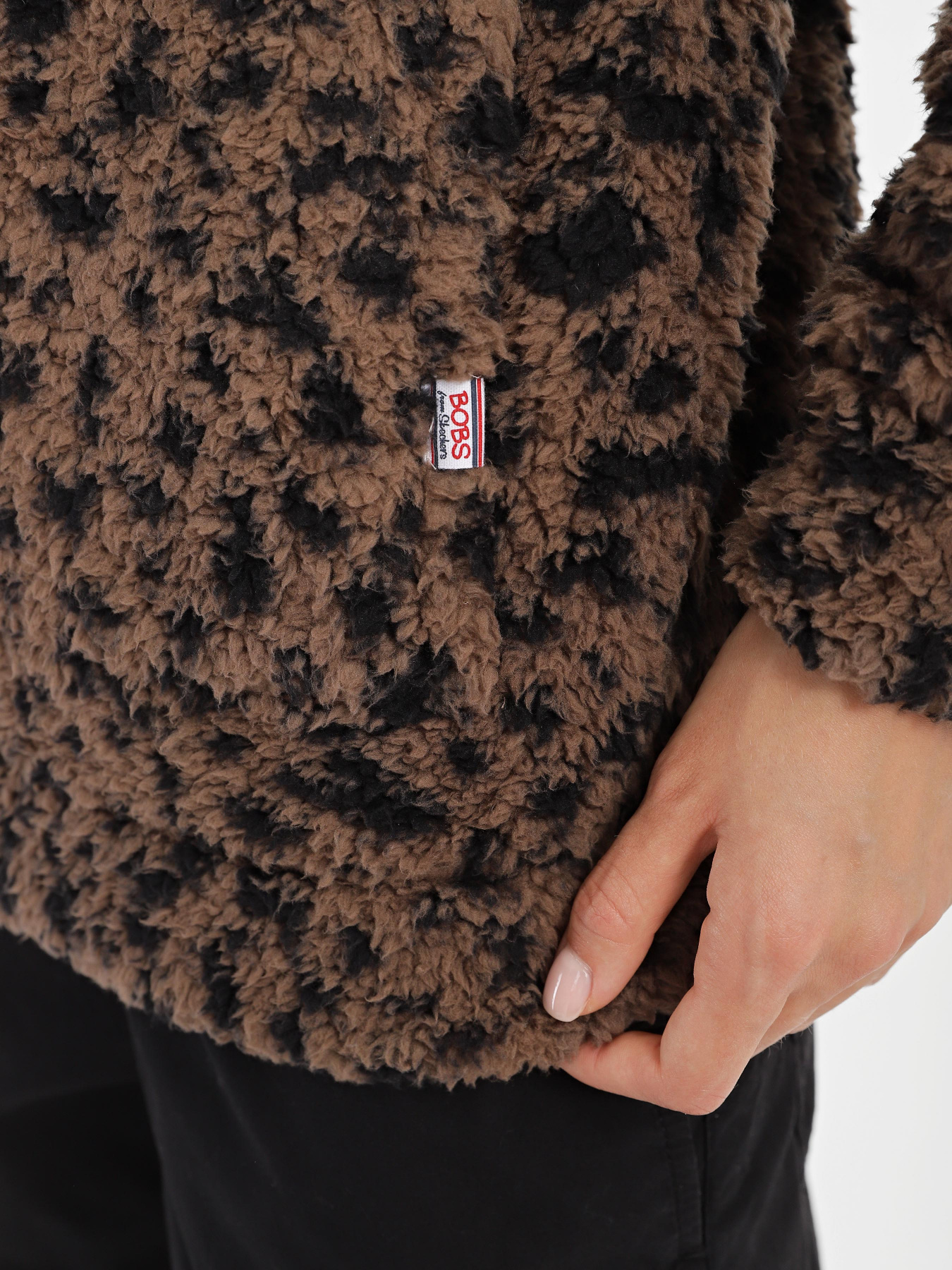 Худі та світшоти Skechers BOBS Spot Print Sherpa модель JA37 BRMT Худі та світшоти Skechers BOBS Spot Print Sherpa модель JA37 BRMT Фото