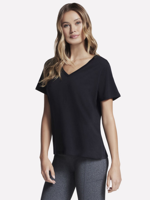 Футболки і поло Skechers PIMA V-NECK TEE модель TP130 BLK Фото