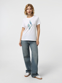 Футболки і поло Skechers FLORAL DIAMOND CLASSIC CREW TE модель TS181 WHT Фото