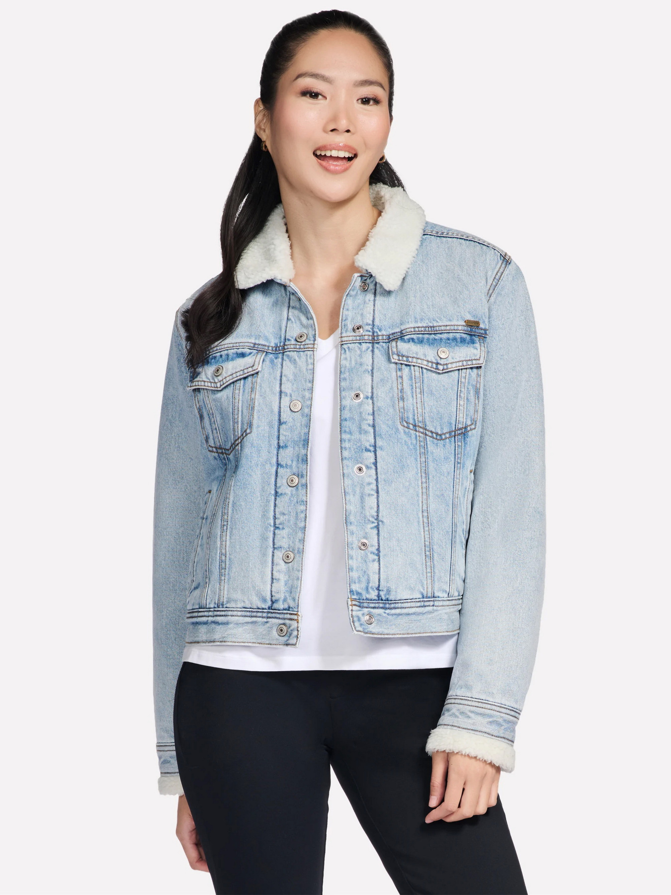 Куртки и дубленки Skechers SHERPA DENIM JACKET модель JA240 DNTP Фото