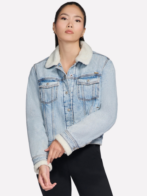 Куртки и дубленки Skechers SHERPA DENIM JACKET модель JA240 DNTP Фото
