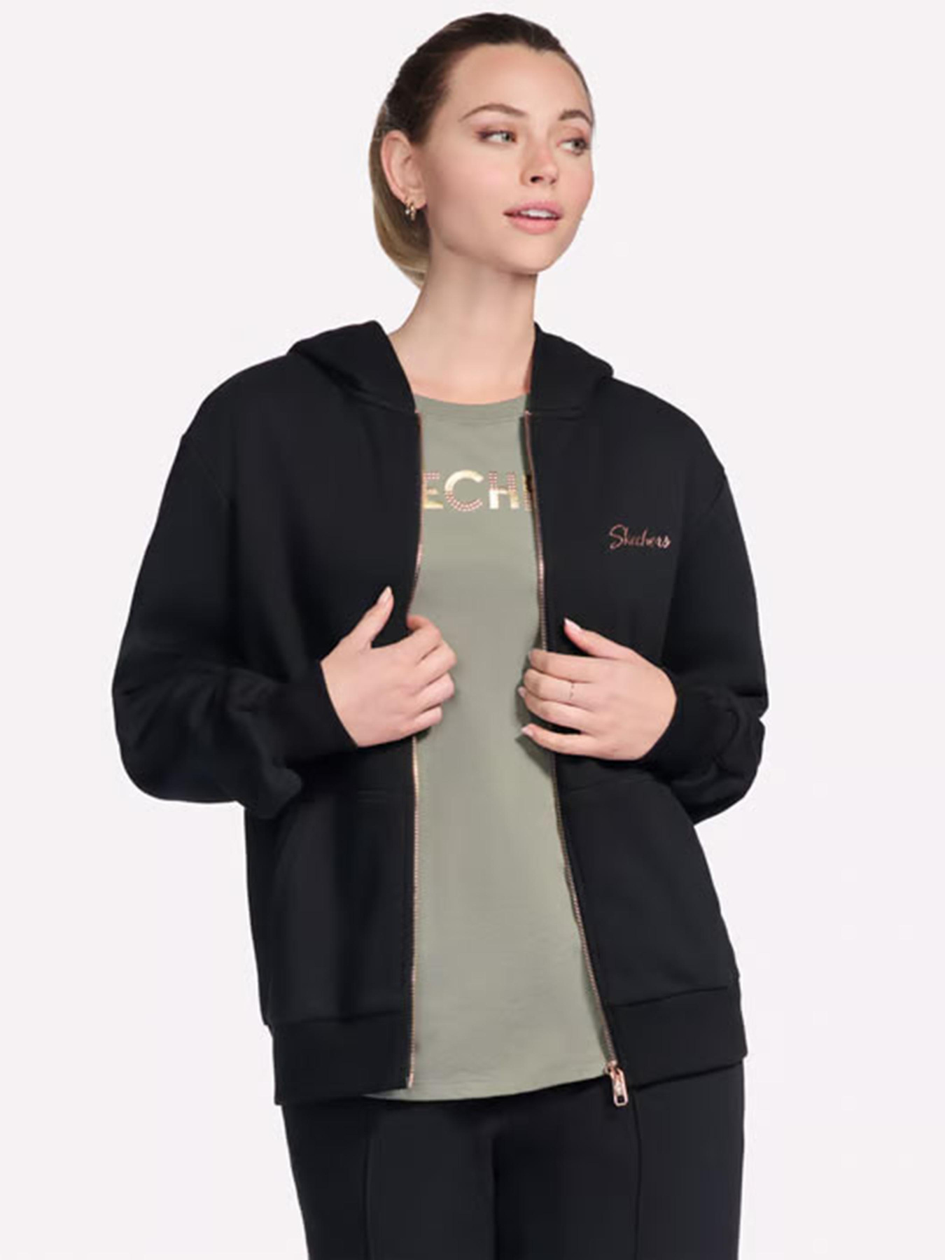 Худі та світшоти Skechers SKECH-SWEATS SIGNTATURE FZ HOO модель JA286 BLK Фото