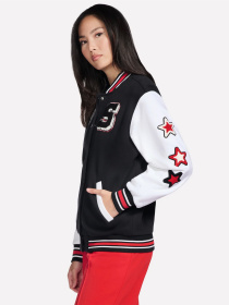 Куртки и дубленки Skechers SKECHERS CLASSIC VARSITY JACKE модель JA291 BLK Фото