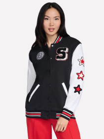 Куртки и дубленки Skechers SKECHERS CLASSIC VARSITY JACKE модель JA291 BLK Фото