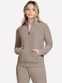 Худи и свитшоты Skechers GOLUXE RIB 1/4 ZIP модель LT116 TPBR Фото