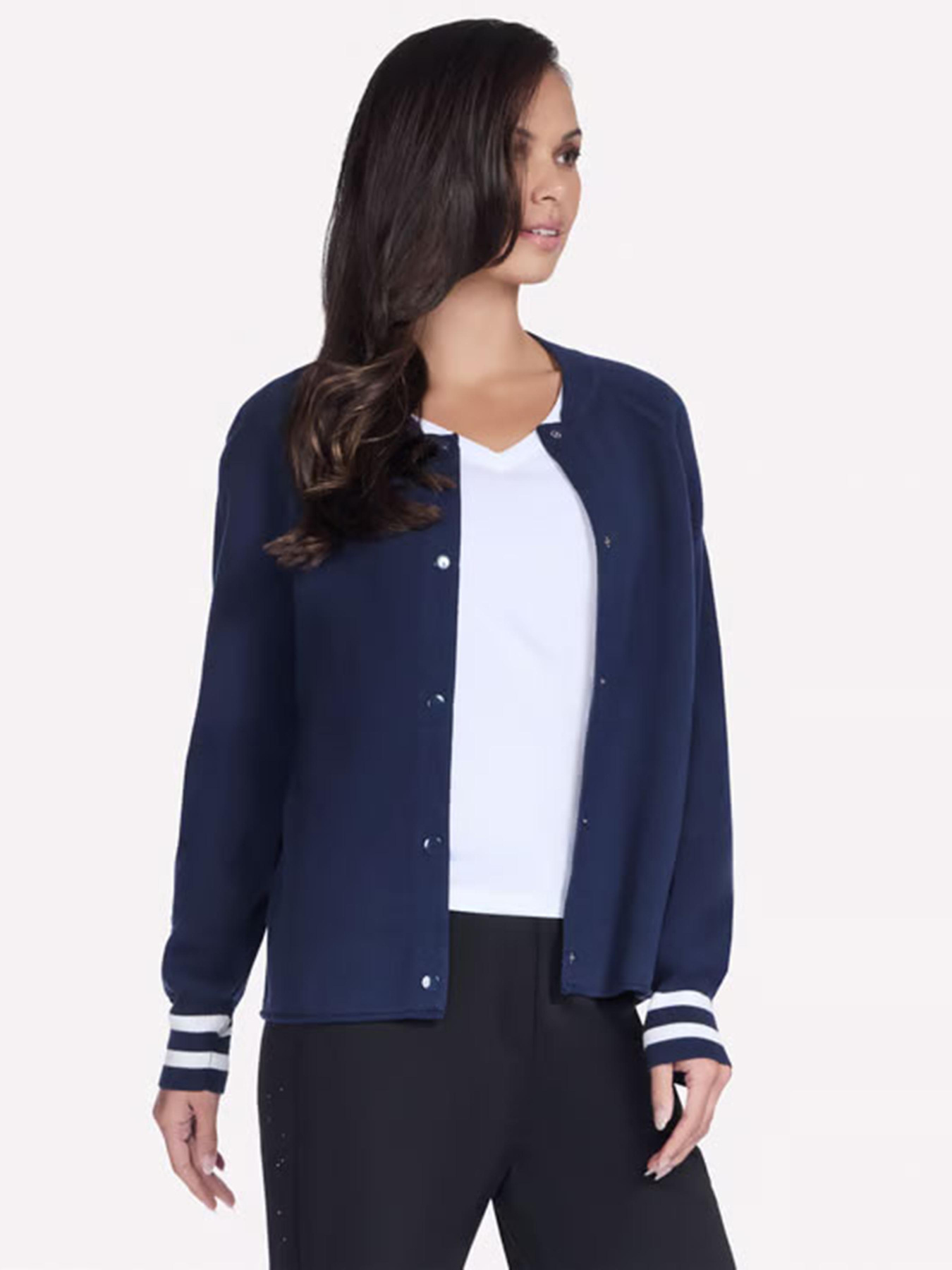 Куртки та дублянки Skechers GOWALK REFLECTION SWEATER BOMB модель SW7 NVY Фото
