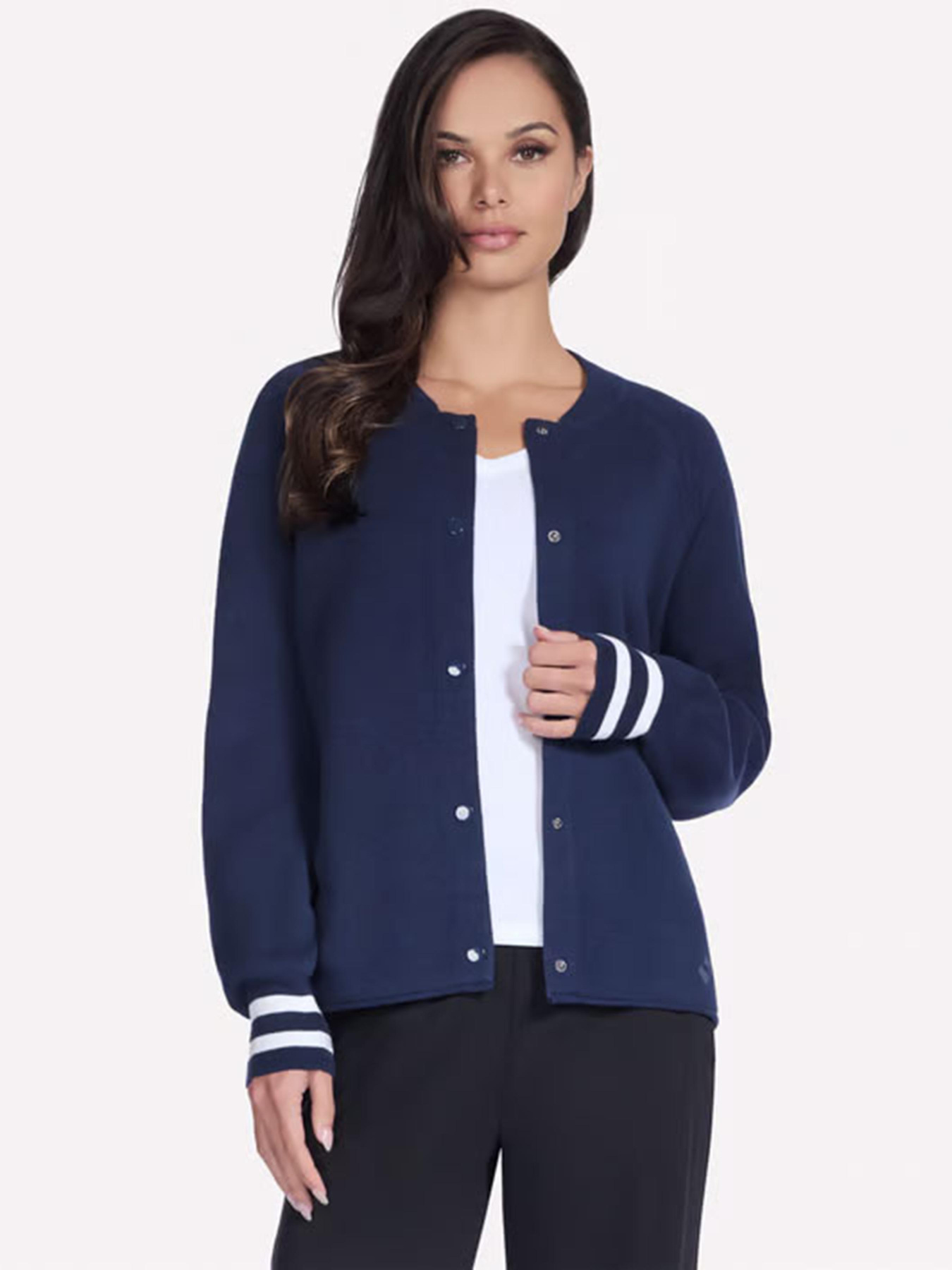 Куртки та дублянки Skechers GOWALK REFLECTION SWEATER BOMB модель SW7 NVY Фото