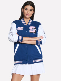 Куртки и дубленки Skechers SKECHERS STREET VARSITY JACKET модель JA351 PKBL Фото