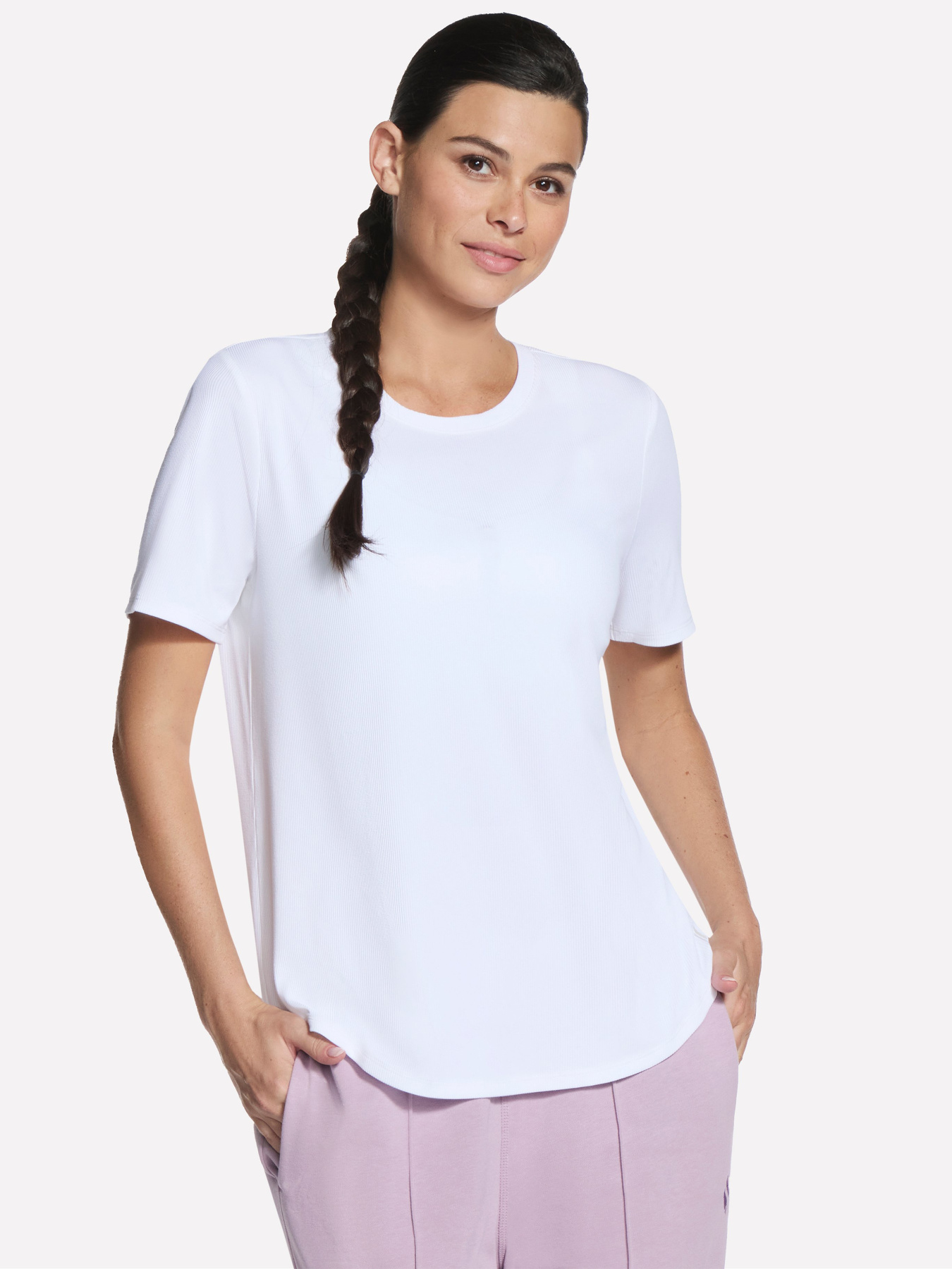 Футболки и поло Skechers GOWALK LUXE RIB TEE модель TP163 WHT Футболки и поло Skechers GOWALK LUXE RIB TEE модель TP163 WHT Фото