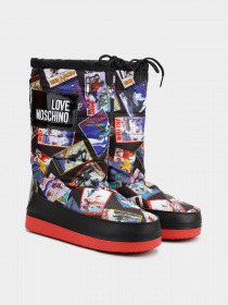 Ботинки и сапоги Love Moschino модель 1211201_чорний комб. Фото