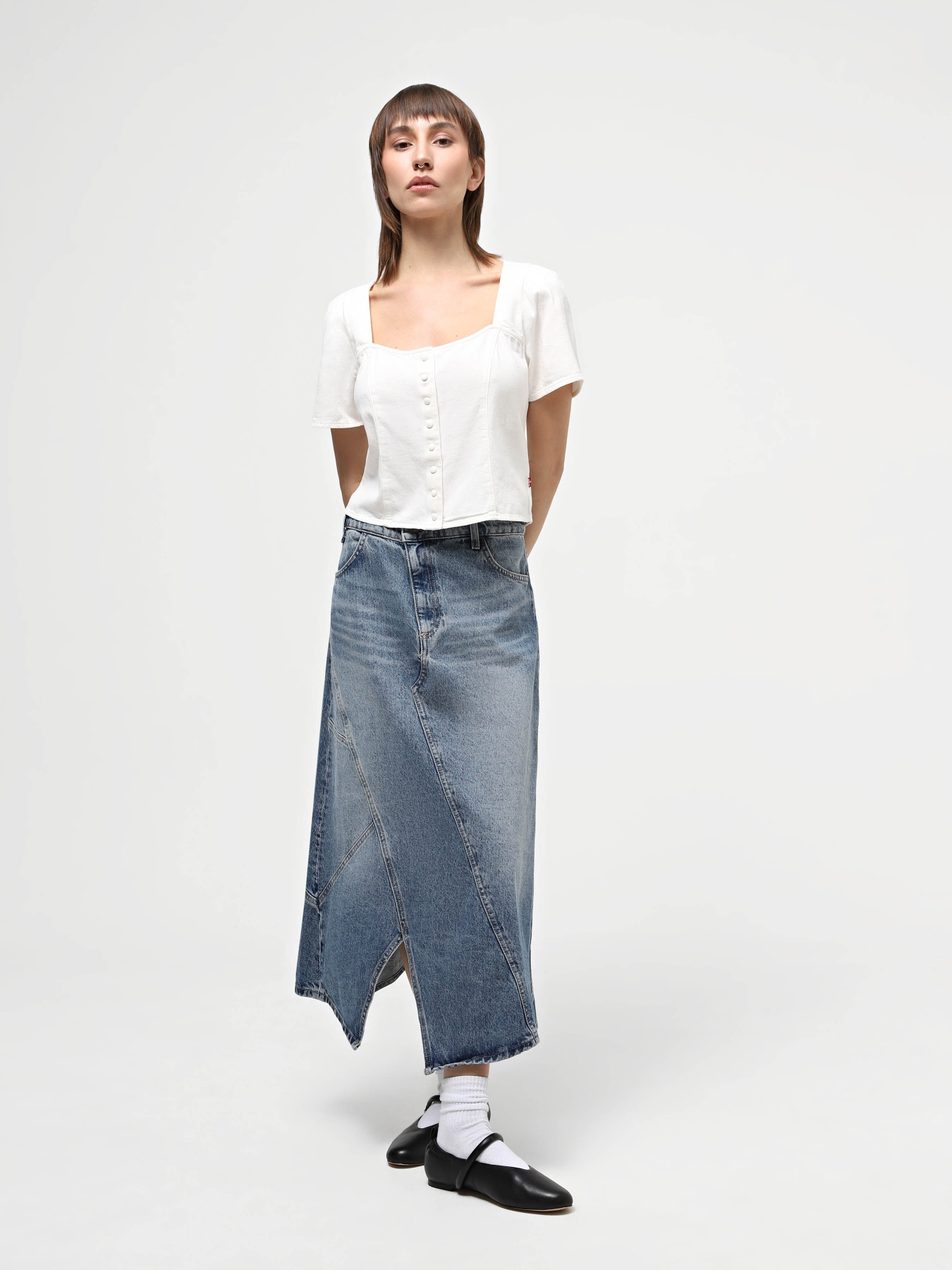 Сорочки Levi's Pascale Ss Blouse Ecru Gd модель A7332;0000 Фото