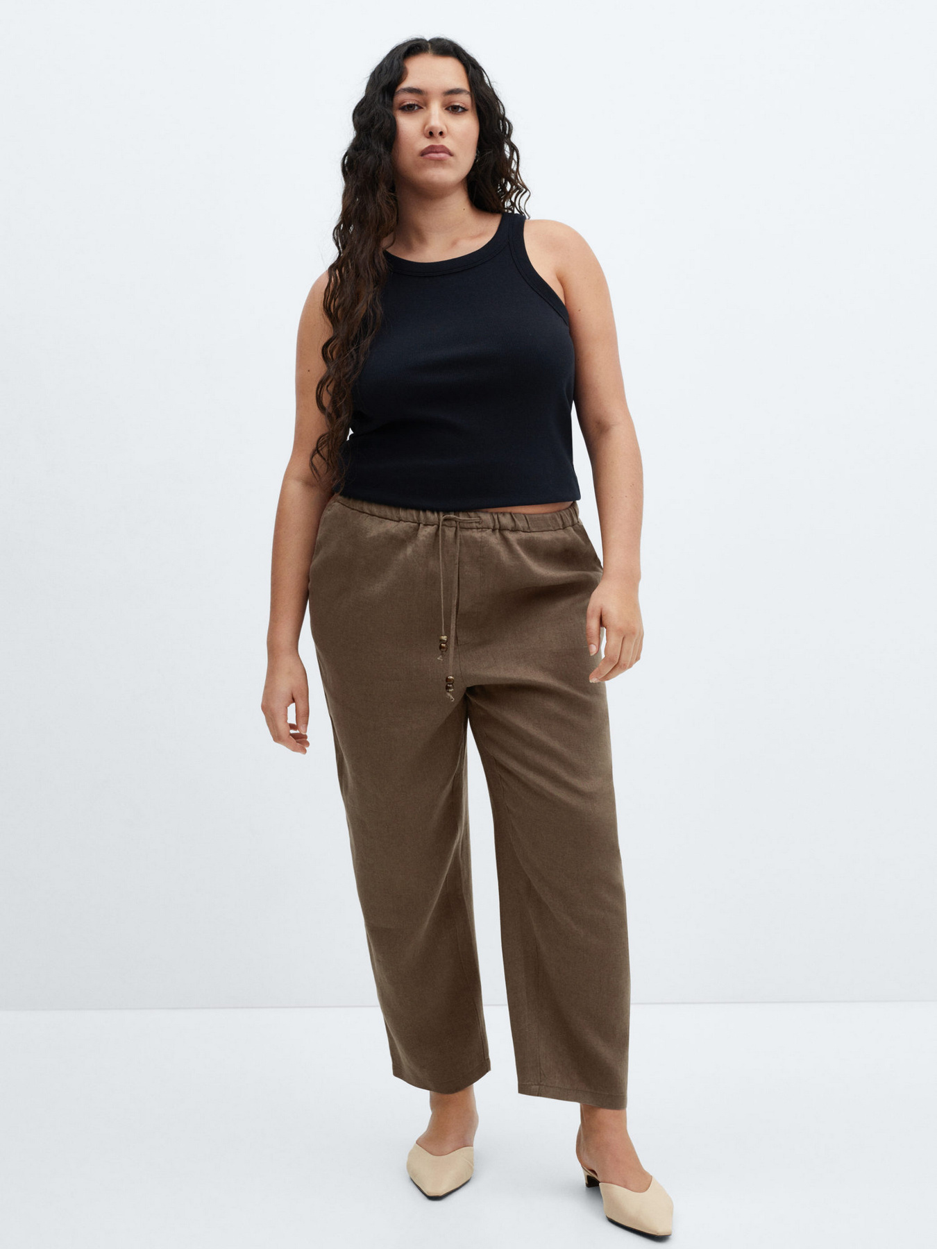 Штани MANGO Linen модель 67075724_34 Фото
