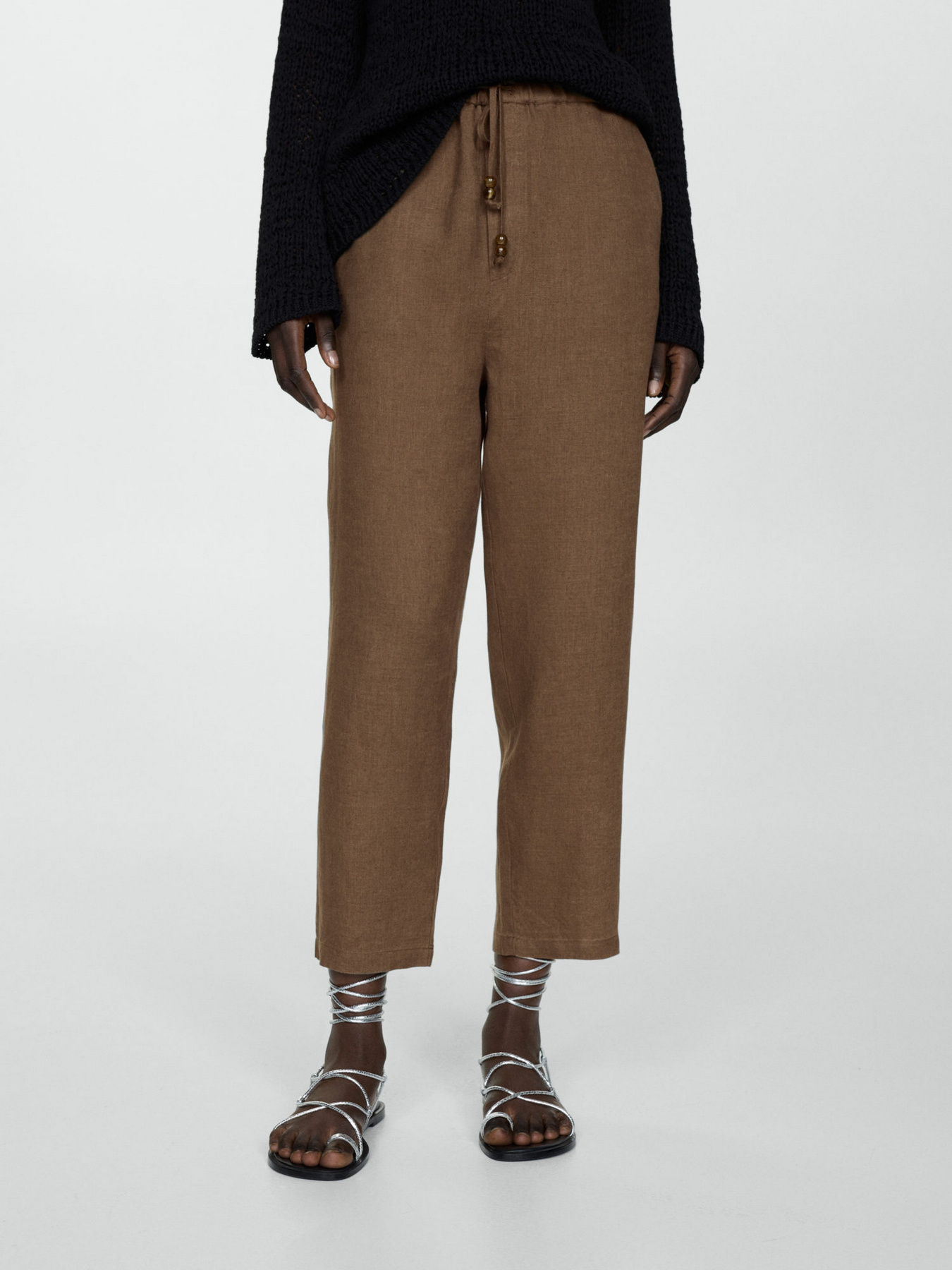 Штани MANGO Linen модель 67075724_34 Фото