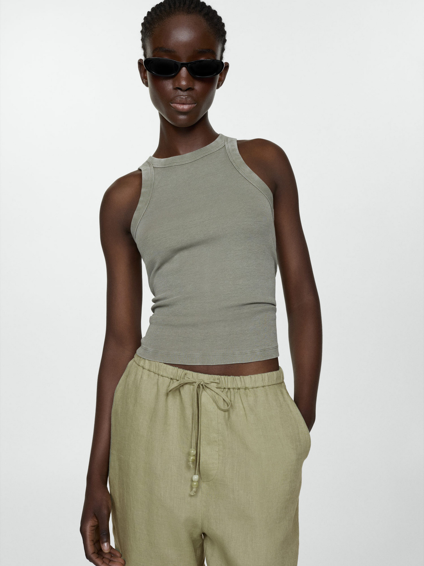 Штани MANGO Linen модель 67075724_43 Фото